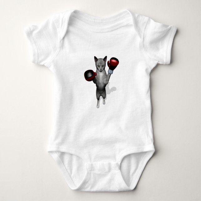 Boxer Cat Baby Bodysuit (Front)