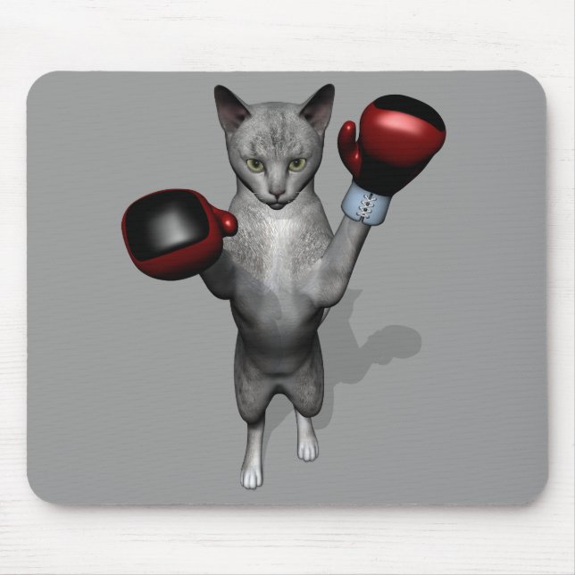 Boxer Cat Mouse Pad (Front)
