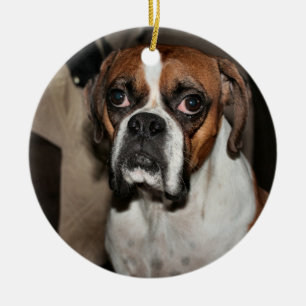 Boxer Ceramic Ornament