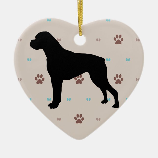 Boxer Ceramic Ornament (Front)
