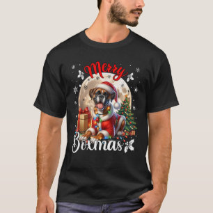 Boxer Christmas Boxer Dog Costume Boxer Xmas Merry T-Shirt