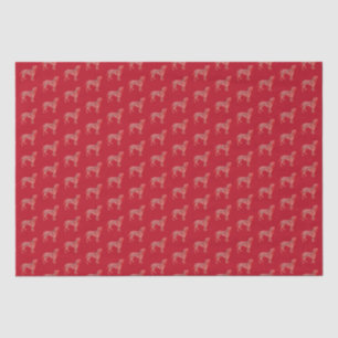 Boxer Christmas Dog Cute Silhouette Red Tissue Paper