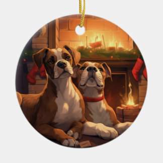 Boxer christmas,dog memorial gift,dog lover gift ceramic ornament
