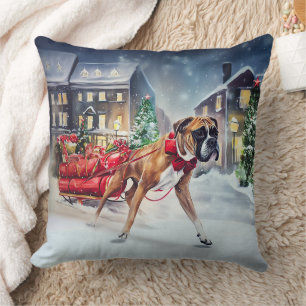 Boxer Christmas Festive Season Cushion