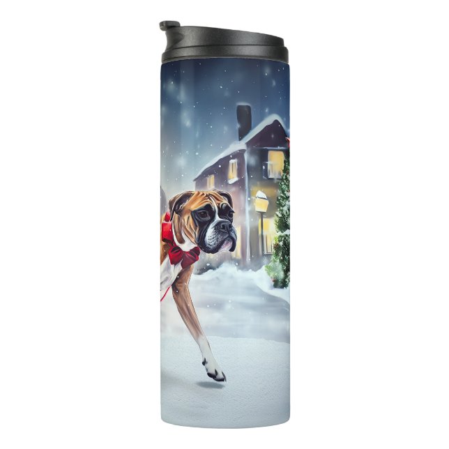 Boxer Christmas Festive Season Thermal Tumbler (Rotated Right)