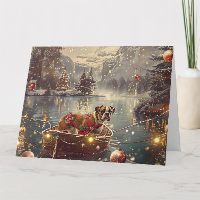 Boxer Christmas Festive Voyage Card (Front)