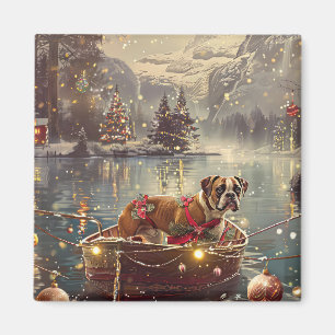 Boxer Christmas Festive Voyage Magnet