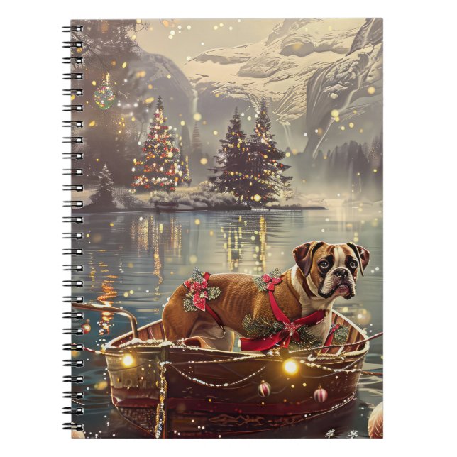 Boxer Christmas Festive Voyage Notebook (Front)