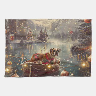 Boxer Christmas Festive Voyage Tea Towel