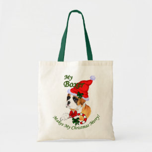 Boxer Christmas Gifts Tote Bag