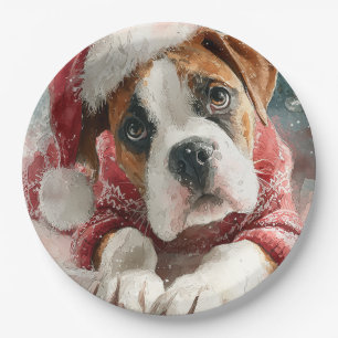   Boxer Christmas  Paper Plate