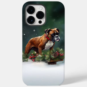 Boxer Christmas snow winter Case-Mate iPhone 14 Pro Max Case