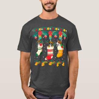 Boxer Christmas Socks Xmas Lights Pajama Family T-Shirt