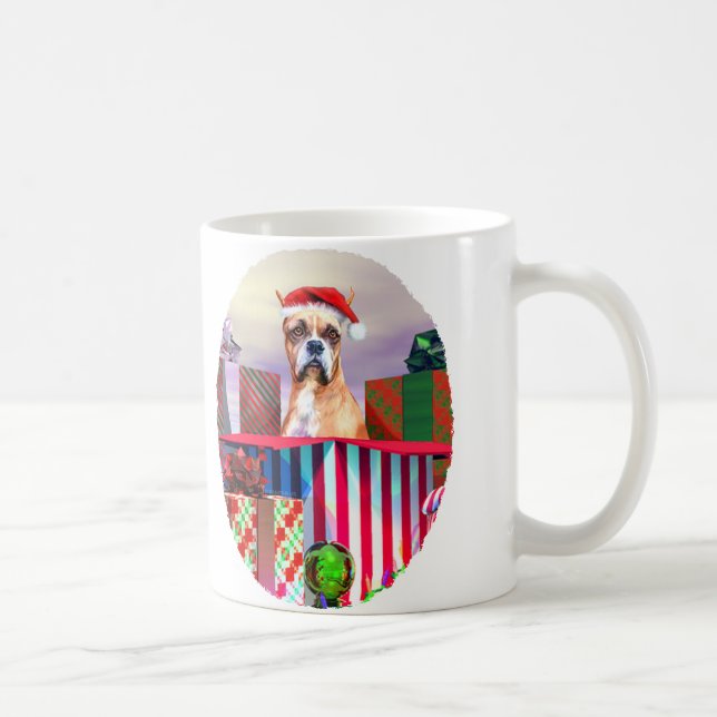 Boxer Christmas Surprise Coffee Mug (Right)