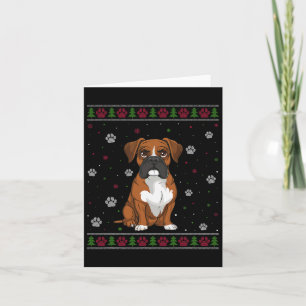 Boxer Christmas Sweater Xmas Pet Animal Dog Lover Card