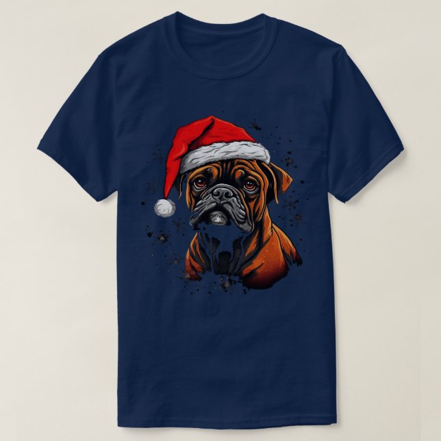 Boxer Christmas T-Shirt (Design Front)