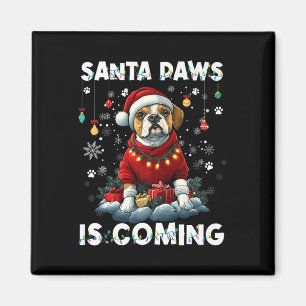 Boxer Christmas Tree Lights Decorations Dog Lover Magnet