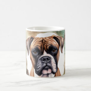Boxer Christmas Wreath Festive Pup Coffee Mug
