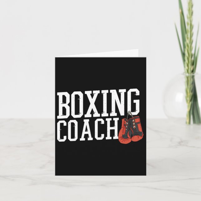 Boxer Coach Boxing Coach  Card (Front)