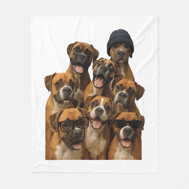 Boxer Copy Fleece Blanket (Front)