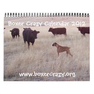 Boxer Crazy Calendar 2012
