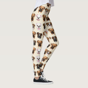 Boxer Cute Dog Lover Pattern Leggings