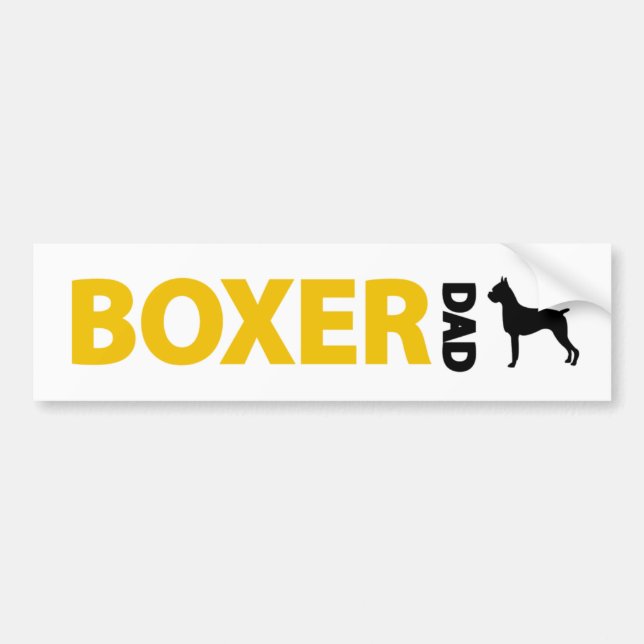 Boxer Dad Bumper Sticker (Front)