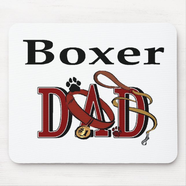 Boxer Dad Gifts Mouse Pad (Front)