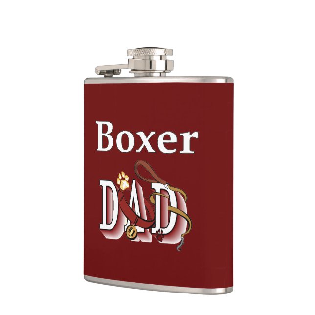 Boxer Dad Hip Flask (Left)