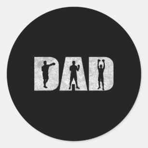 Boxer Dad Love Boxing Gift For Training Mma Box Fi Classic Round Sticker