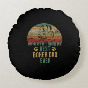 Boxer dad round cushion