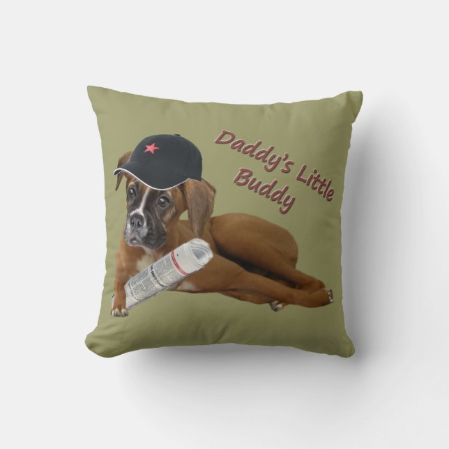 Boxer "Daddy's Buddy" Cushion (Front)