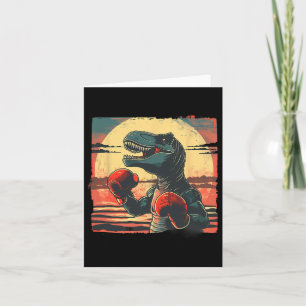 Boxer Dinosaur Boxing Dino Kickboxing T-rex Boxing Card