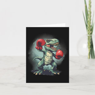 Boxer Dinosaur Boxing Dino Kickboxing T-rex Boxing Card