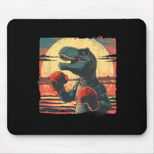 Boxer Dinosaur Boxing Dino Kickboxing T-rex Boxing Mouse Pad