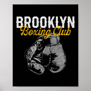 Boxer Distressed Retro Brooklyn Boxing Club Vintag Poster
