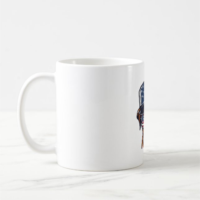 Boxer Dog 4th of July Coffee Mug (Left)