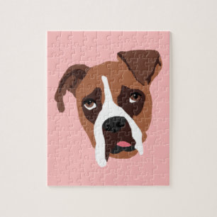 Boxer Dog 8" x 10" Puzzle with Gift Box