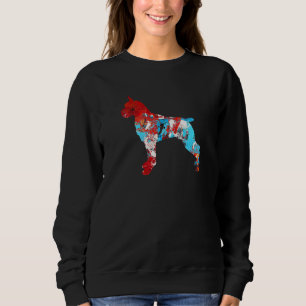Boxer Dog Abstract Painting Colourful Sweatshirt
