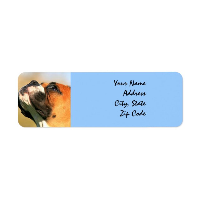 Boxer Dog Address Label Return Address Label (Front)