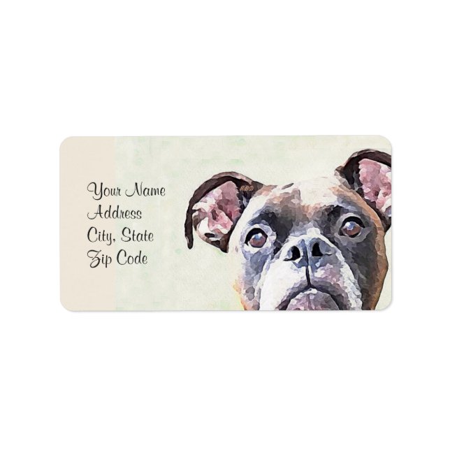Boxer Dog Address labels (Front)