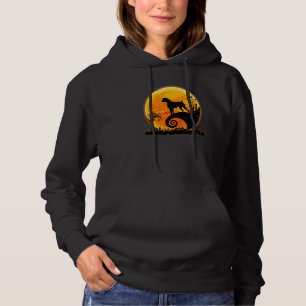 Boxer Dog And Moon  Scary Halloween Costume Hoodie