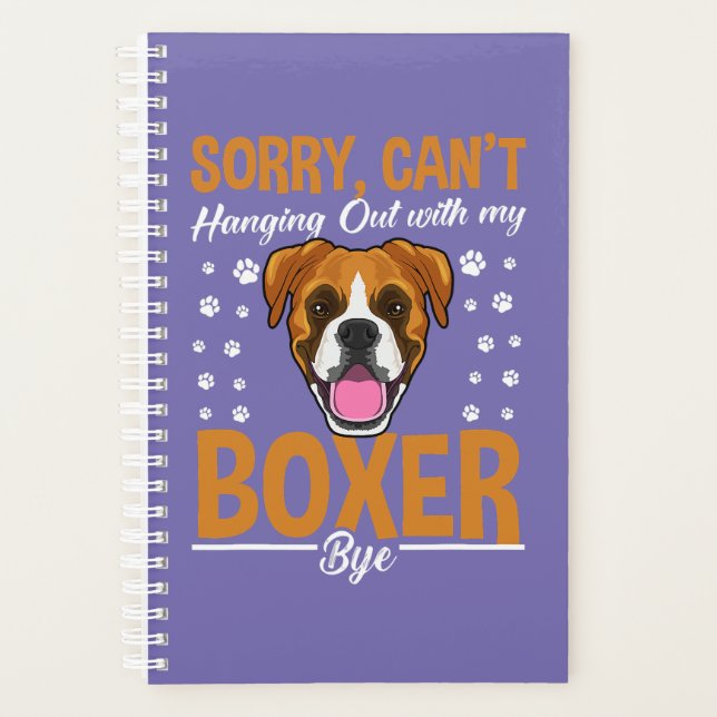Boxer Dog Apparel Boxer Dog Lover  Planner (Front)