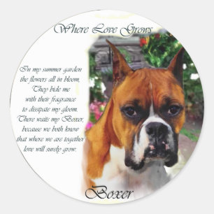 Boxer Dog Art Gifts Classic Round Sticker