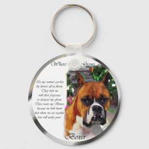 Boxer Dog Art Gifts Key Ring