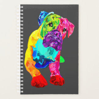 Boxer Dog Art Planner