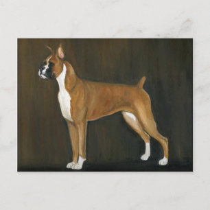 Boxer Dog Art Postcard