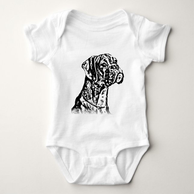 Boxer Dog baby shirt (Front)