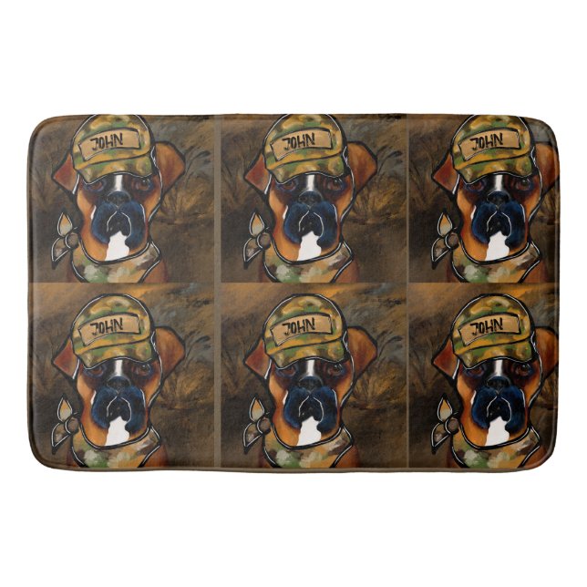 Boxer Dog Bath Mat (Front)