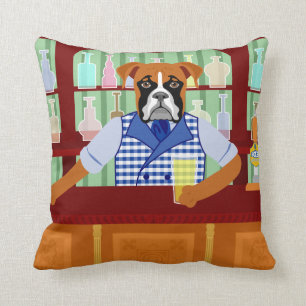 Boxer Dog Beer Pub Cushion